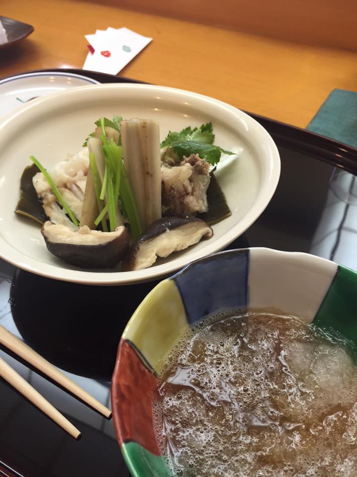 蒸した鯛　大根おろしポン酢で